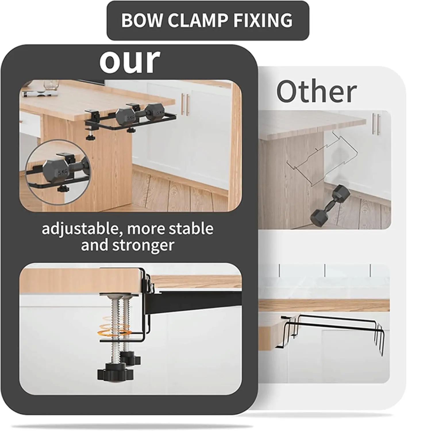 Trash Bag Holder Heavy Duty Steel Camping Hanging Garbage Bag Holder with Bow Clamps,Plastic Bag Holder Rack for Griddle