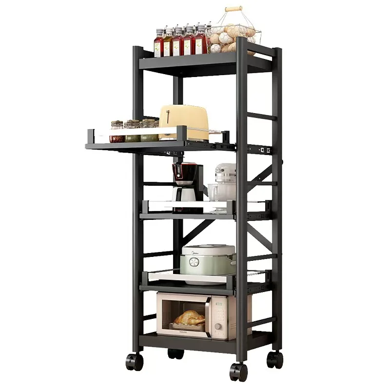 3-слойные складные предметы домашнего обихода передвижные книжные полки для хранения и стеллажи кухонных полок