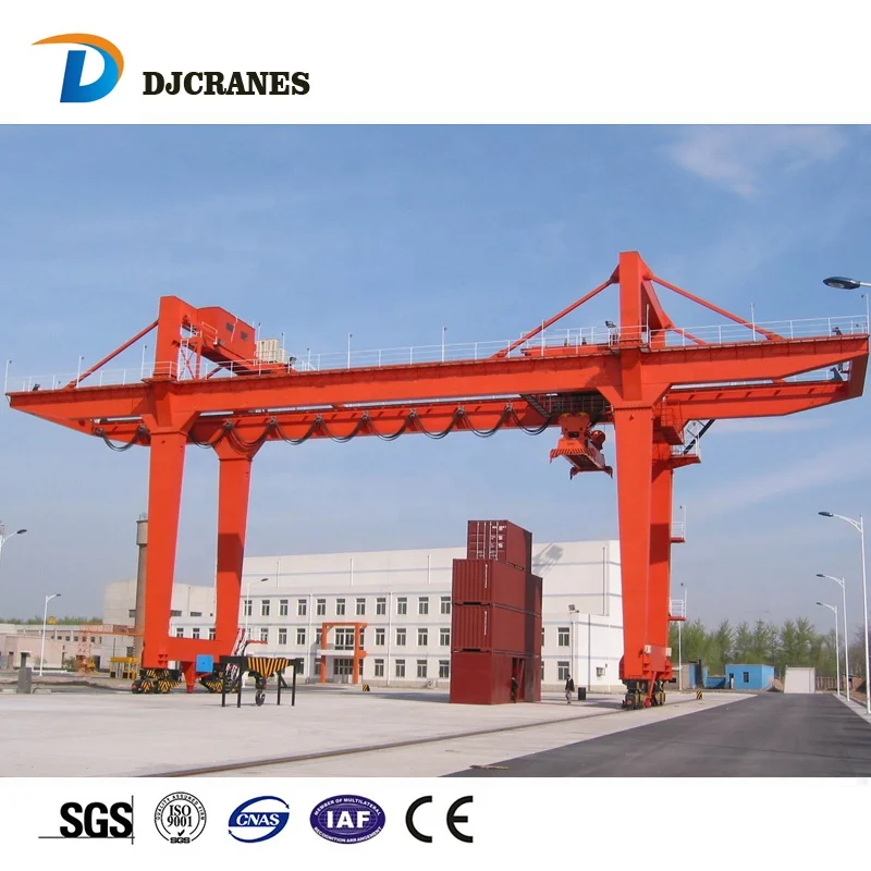 DJCrane Double Girder Gantry Crane with Electric Trolley and Cabin control or Remote control
