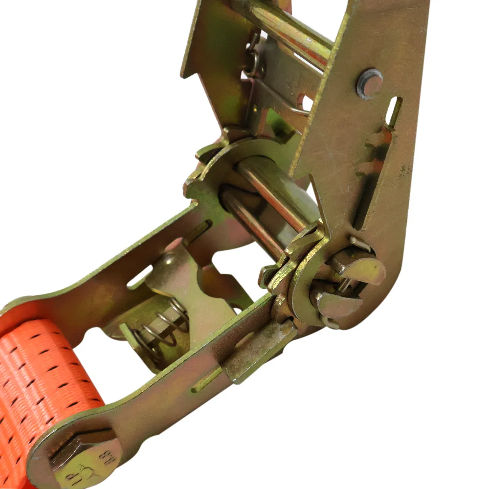 1inch 1000kg Truck Cargo Polyester Lashing Belt Retractable Ratcheting Tie Down Strap With Ratchet