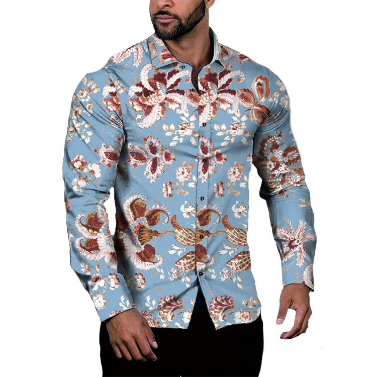 New design Anti-pilling printed shirts camisas arabes para hombres 3d print t shirt