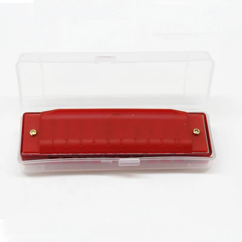 Hot sale harmonica toy  10 hole colorful plastic children Christmas gifts harmonica for sale