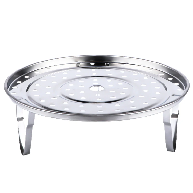 Kitchen Cooker Food Grade Stainless Steel Dinner Dish Plate Steamer Basket Bread Steaming Trivet Rack Stand