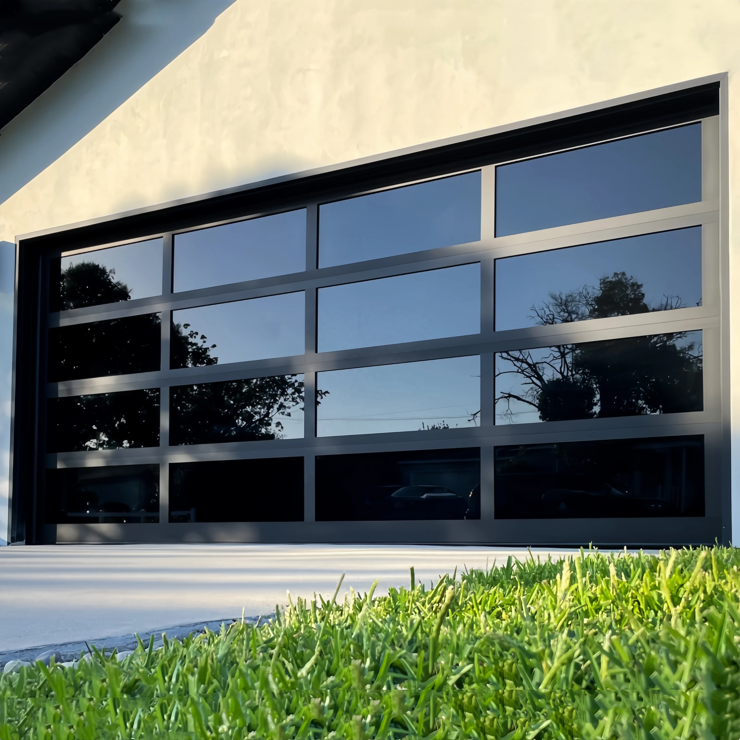 customized America standard powder coating clear Glass multi Panels automatic Garage Door roll up garage door for sale
