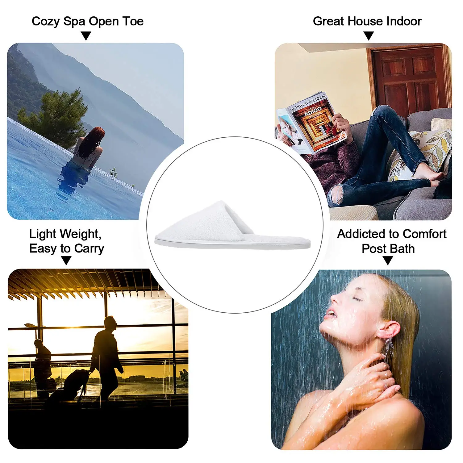 OEM Wholesale Eco Friendly Palm Breathable Disposable Spa Wedding Hotel Slippers Shoes For Hotels With Label Logo