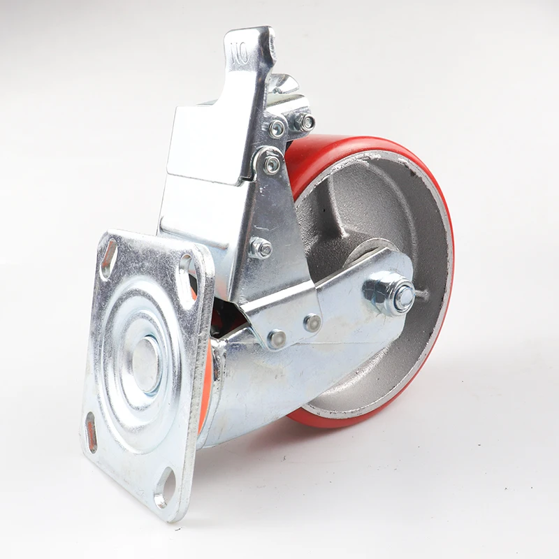 CMCL 4/5/6/8 Inch Polyurethane Wheels Heavy Duty Wheel Industrial Caster Wheel With Brake