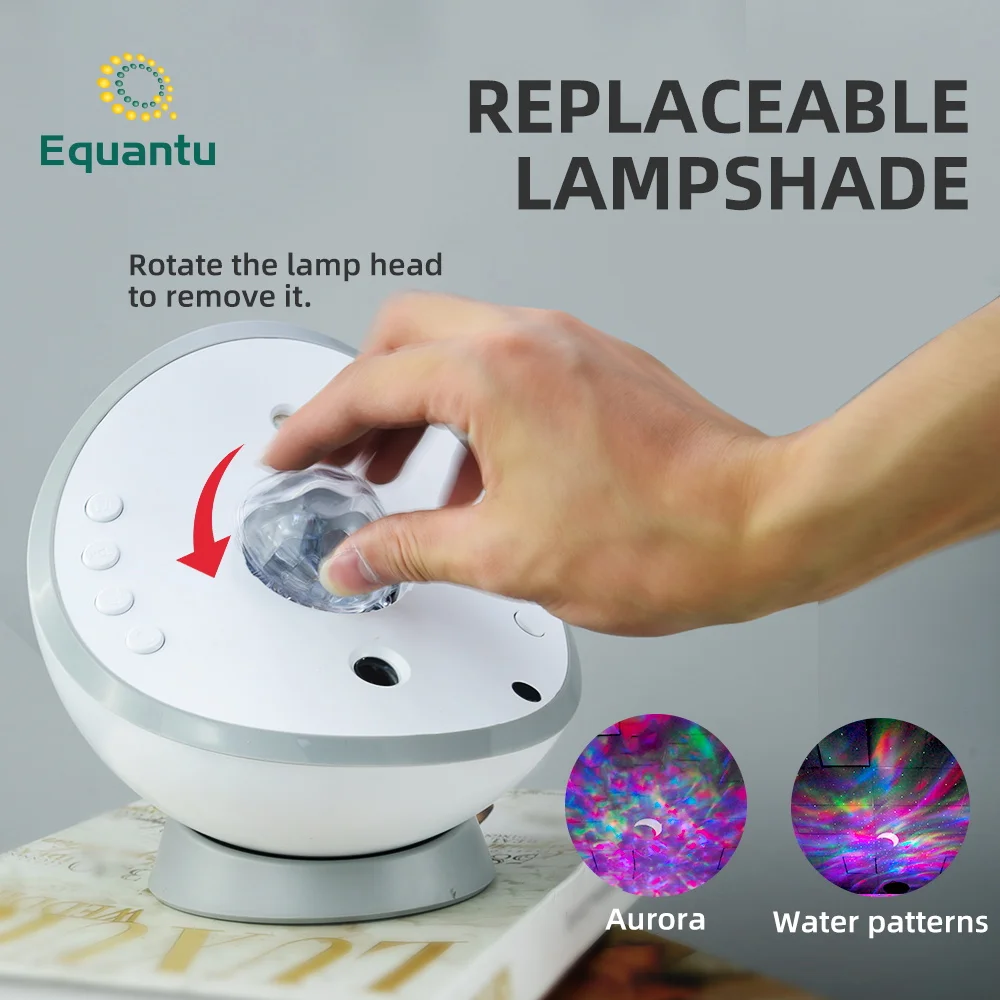 Music player nebula ocean wave starry night light projector lamp led laser star galaxy projector