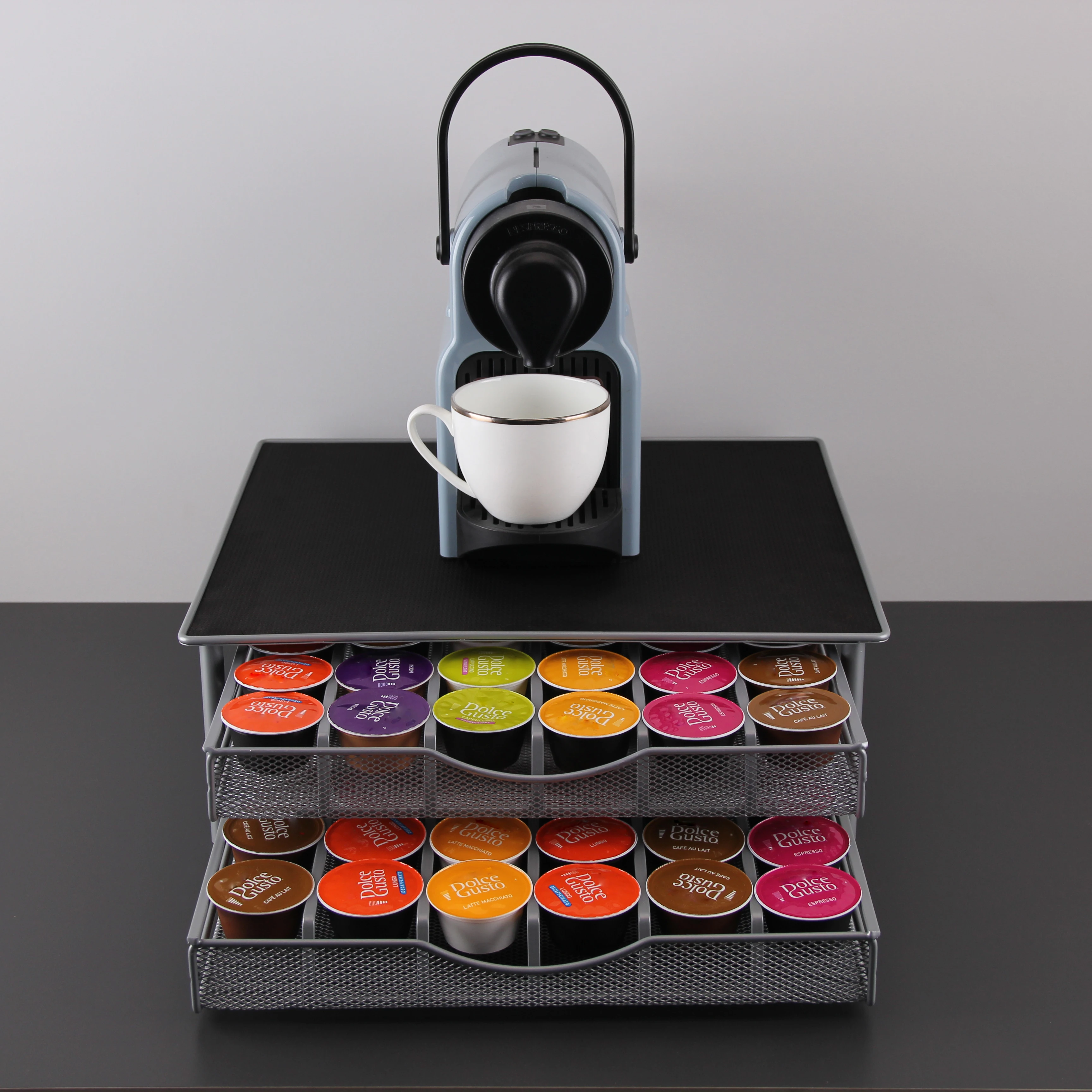 Metal high capacity coffee capsules holder for household  storage holder pod stand drawer rack