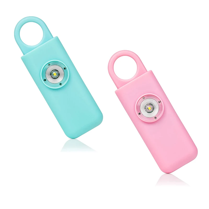 Rechargeable Smart Anti-wolf Alarm Flashlight Woman Rescuer Outdoor Self-defense Keychain Personal Alarm