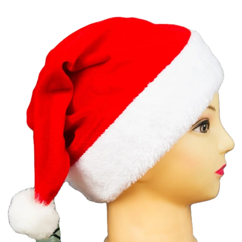 Cheap Stocked Good Quality Christmas Hat Xmas Party Hats Holiday for Adults Kids Unisex Santa Hat For Party Supplies