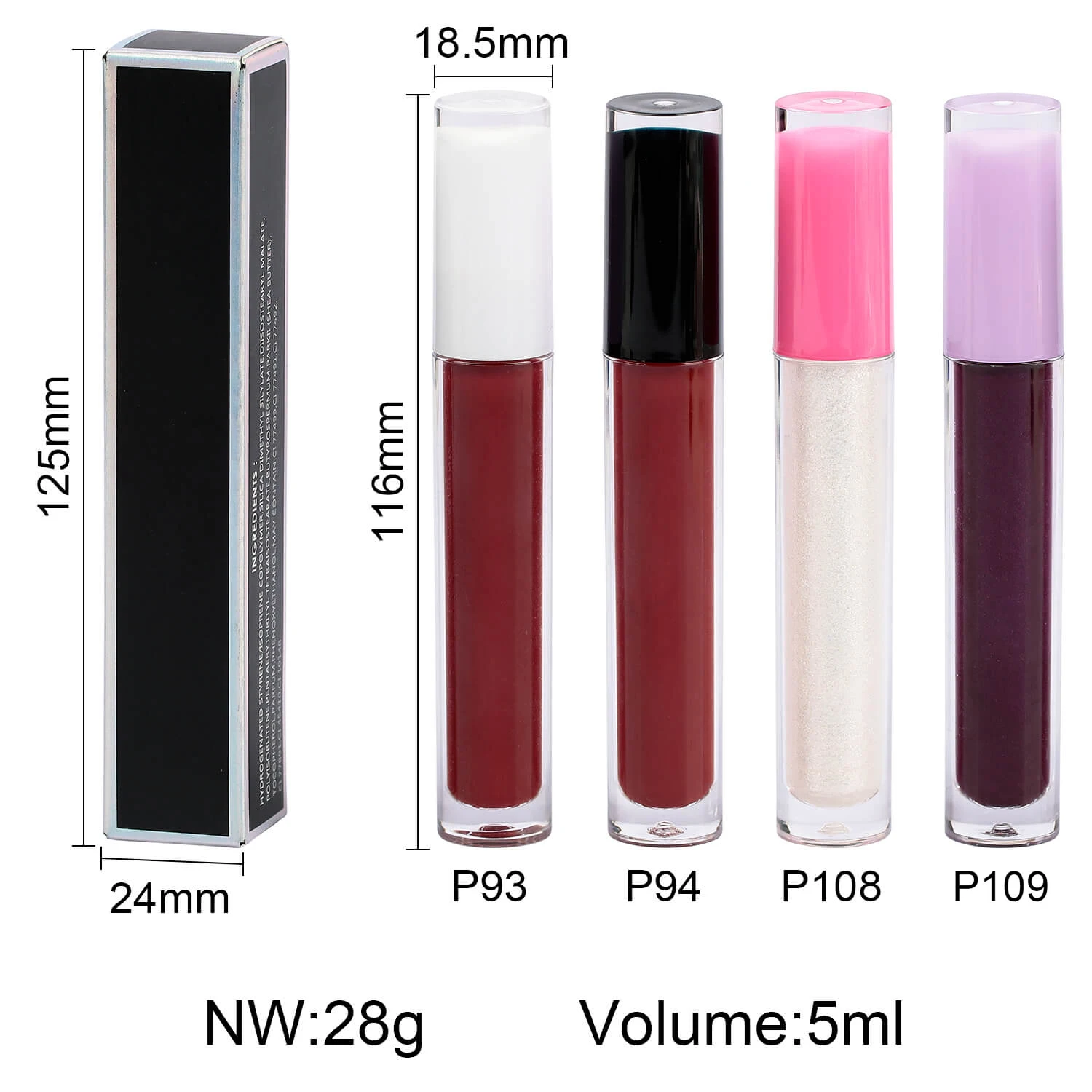 Lipgloss Private Label Waterproof Lip Gloss Empty Tubes Vegan Long Lasting Lipgloss Containers