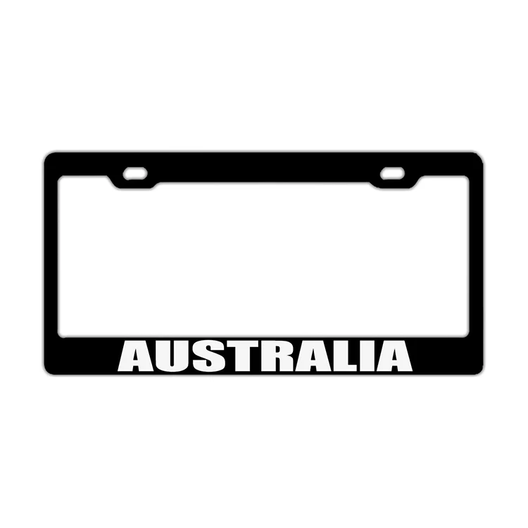 Оптовая продажа, недорогая черная Автомобильная рамка для номерного знака с индивидуальным дизайном, Австралия