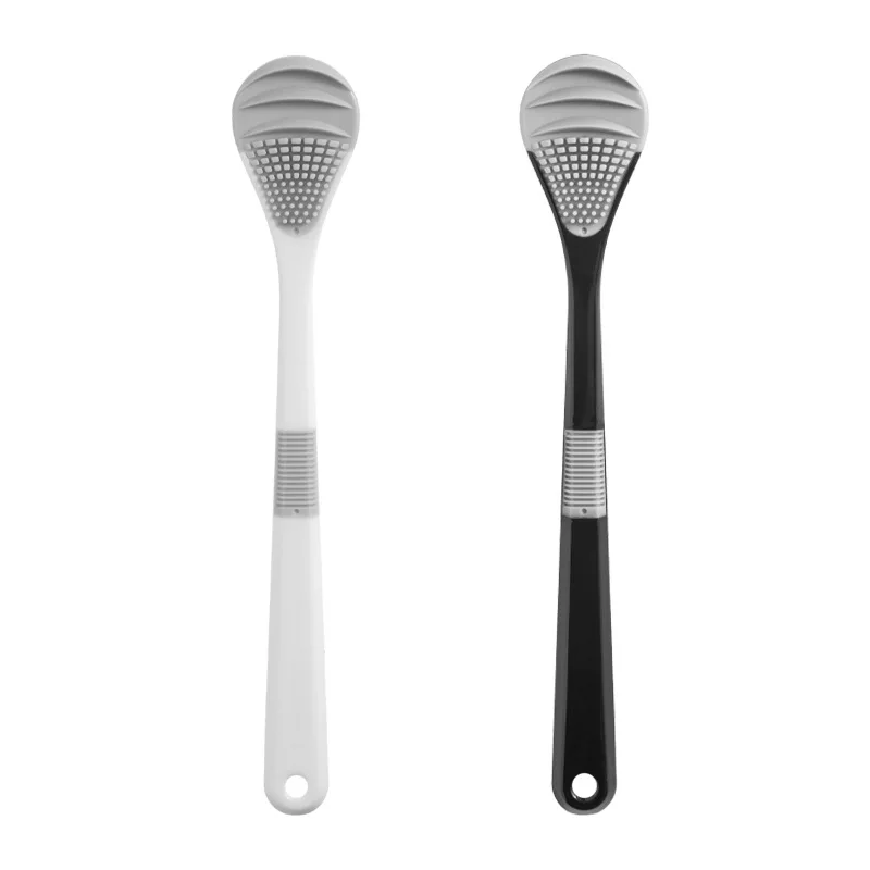 High Quality Custom Black and White Oral Care Hygiene Freshing Breath Tongue Cleaner Scraper