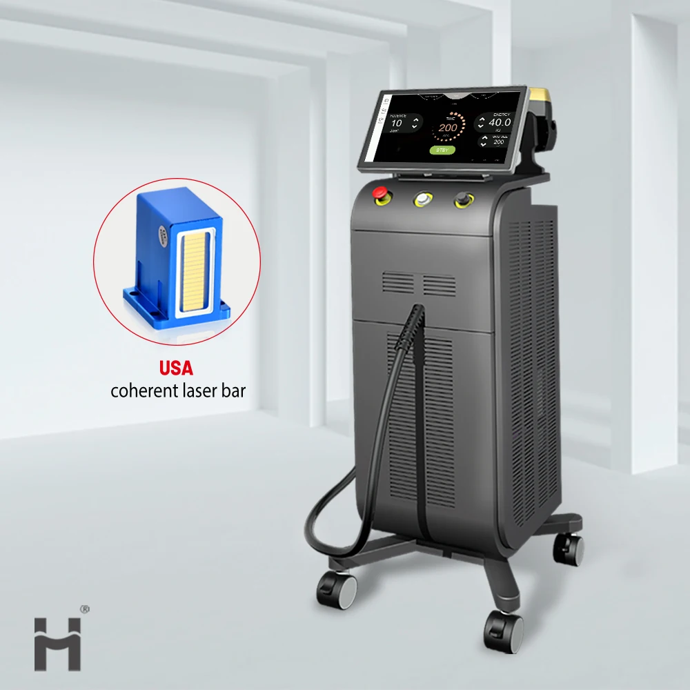 Huamei Newest 4 in1 laser diodes 808 Diode Laser Ice Titanium755 808 940 1064nm Diode Laser Hair Removal Machine