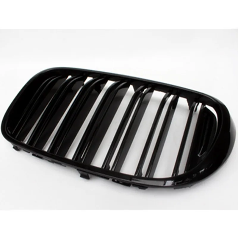 Dual-slat gloss black ABS front kidney mesh grille for BMW 7 series G11 G12 2015 - IN