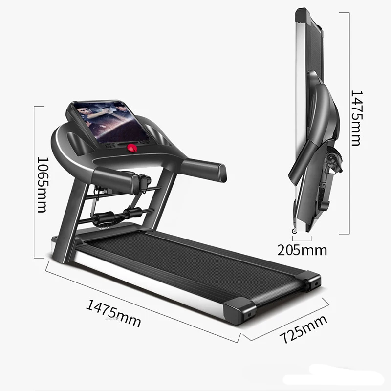 K&B Home Multifunctional Running Machine Folding Commercial Treadmill Motorized Electric Treadmill Machine Steel LCD Screen