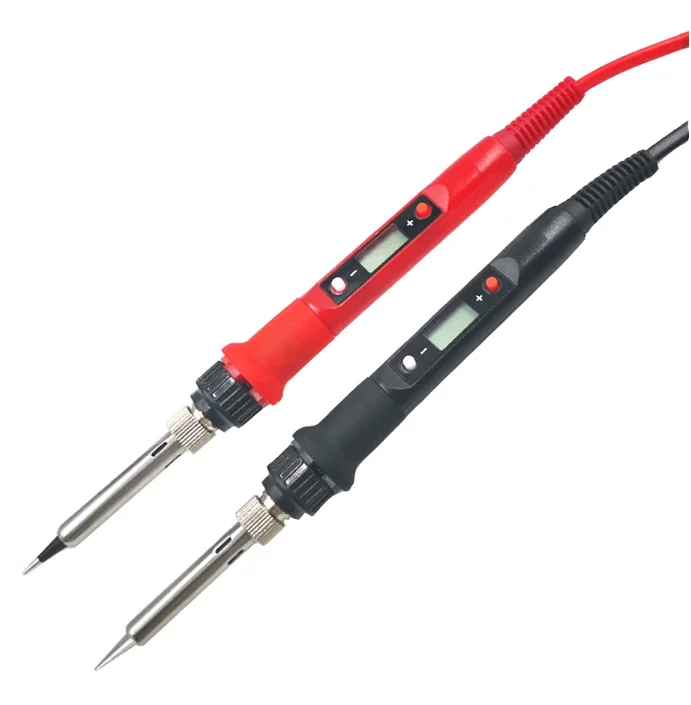 80W Digital Electric Soldering Iron Kit Set Temperature Adjustable 220V 110V Welding Tool Ceramic Heater Soldering Tips Rework