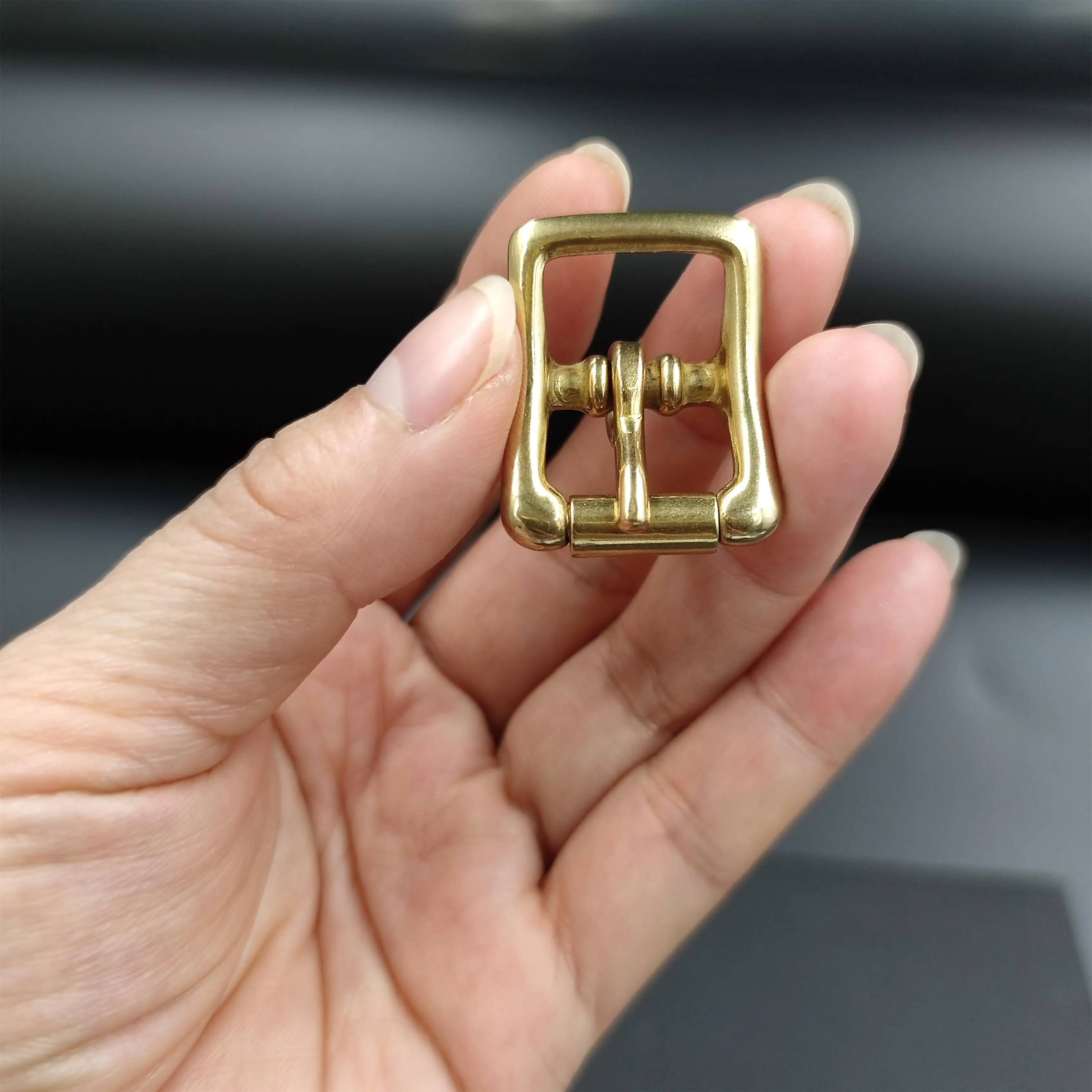 RP1006 Top Quality solid brass pin buckle roller belt buckle shoe buckle