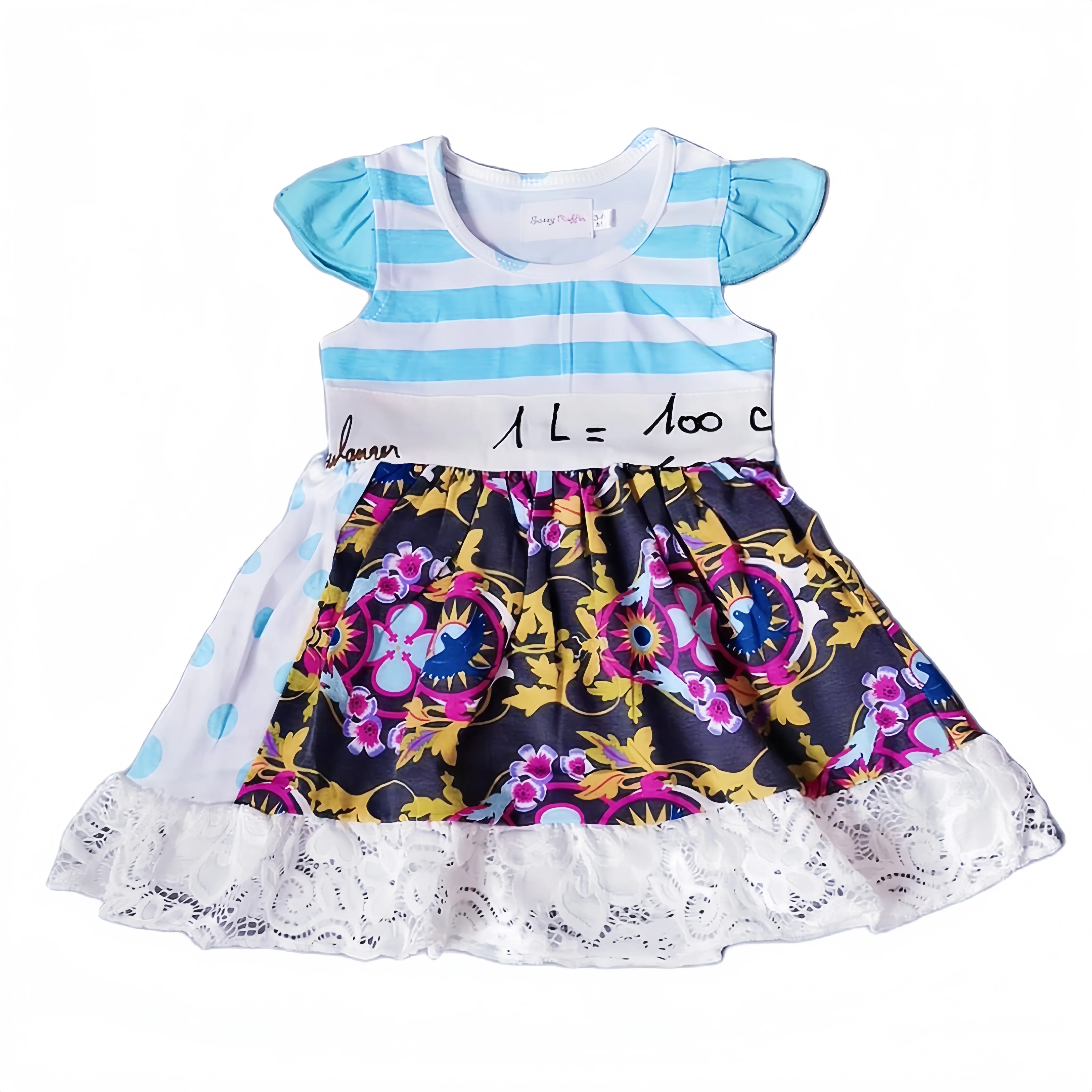 A-Line Dress -  variety floral pattern clothes tutu skirt for clothes baby girl Lace Ruffle skirt newborn cotton girls dresses
