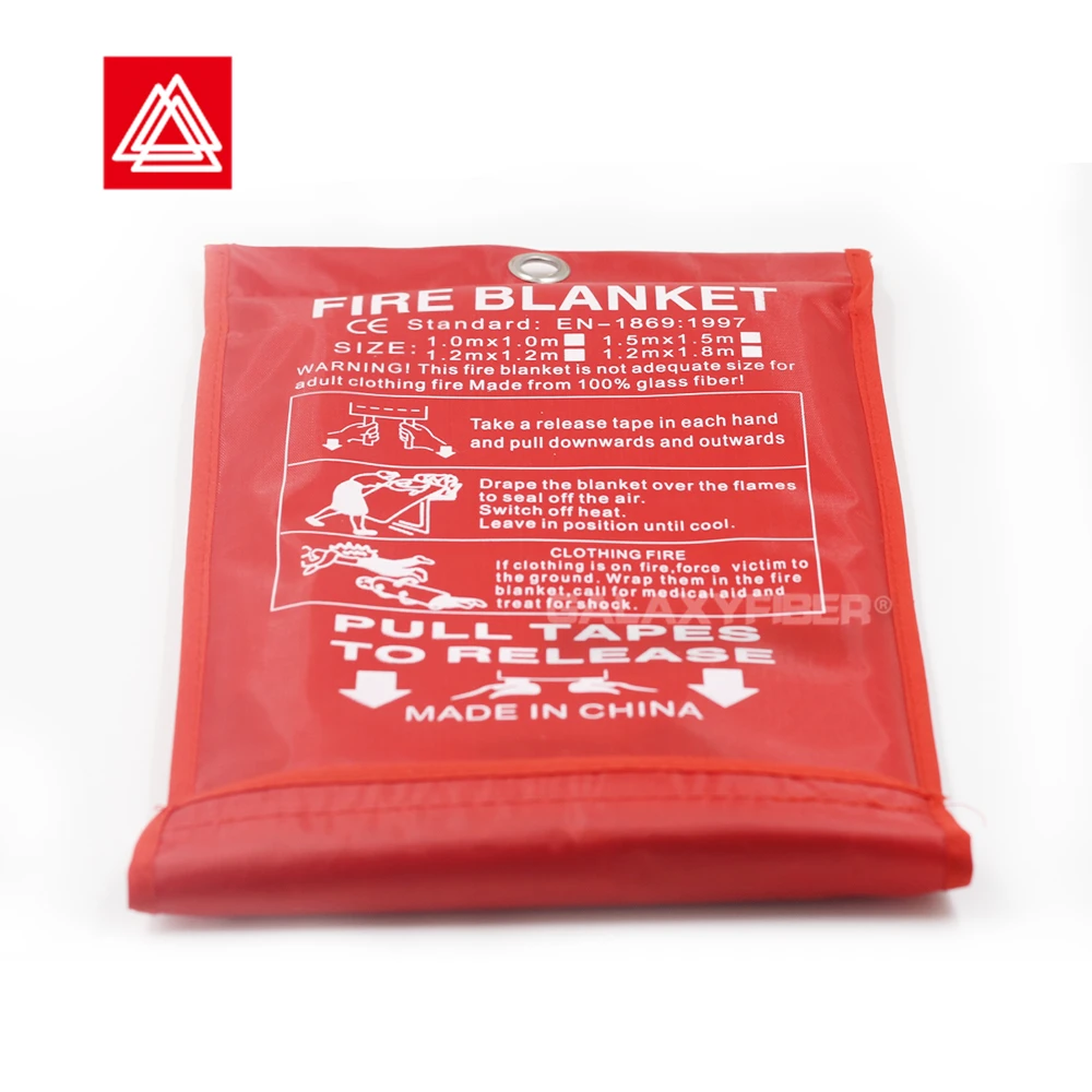 Fire Extinguisher 0.4Mm Prevention Air 40X40 Emergency Fire Blanket Fire Rescue Blanket