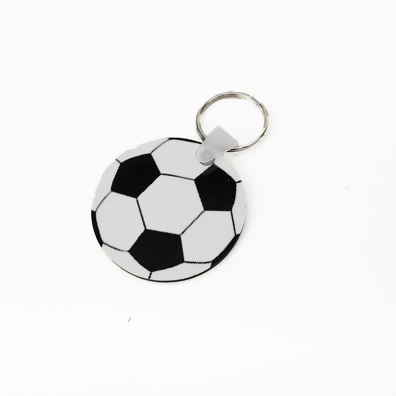 Black back sided sublimation MDF keychain Custom sublimation Key Chain Blank round sublimation keychain