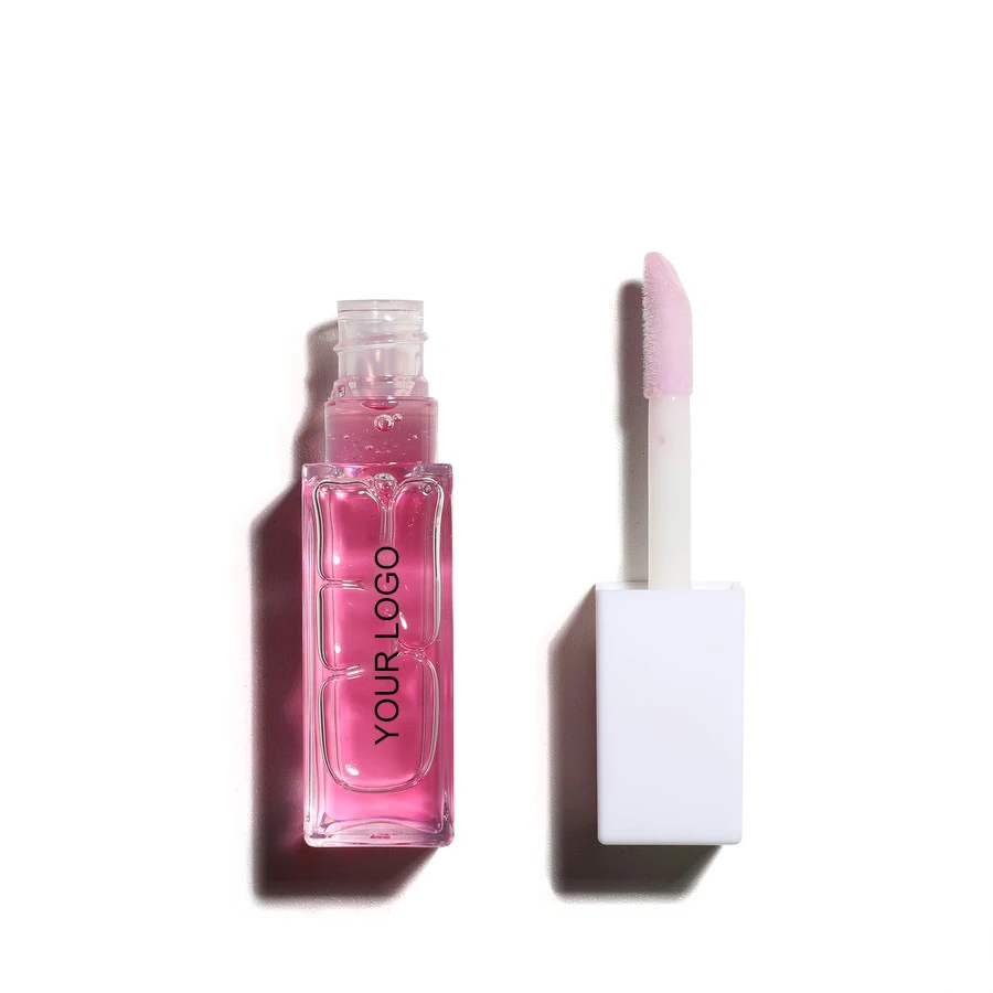 Wholesale Nourishing Lip Treatment Long-lasting Mirror Shine Private Label Organic Pink Lip Oil