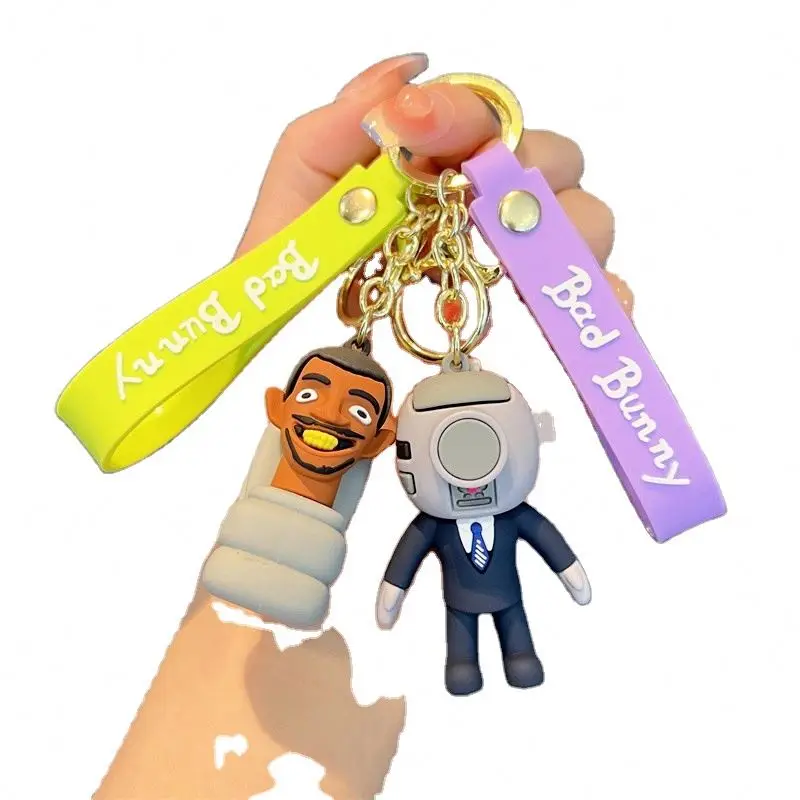Toilet Man Key chain spoof game peripheral pendant skibidi toilet plush adventure game