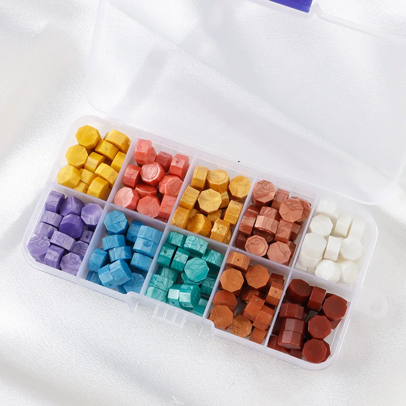 300Pcs Wax Seal Beads, Octagon Sealing Wax for Wax Seal Stamp Wedding Invitations Envelopes Gift Wrap