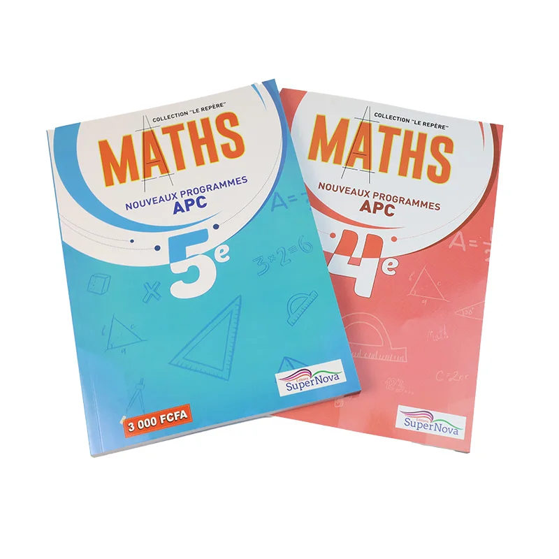 English school book printing  African school copy textbooks  school copy French Mathematics book printing for Education