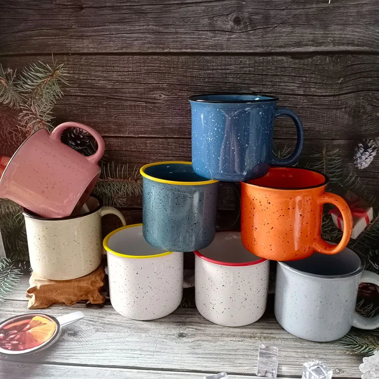 2022 Speckled Cute Mug Hand Painted Ceramics Coffee Mug