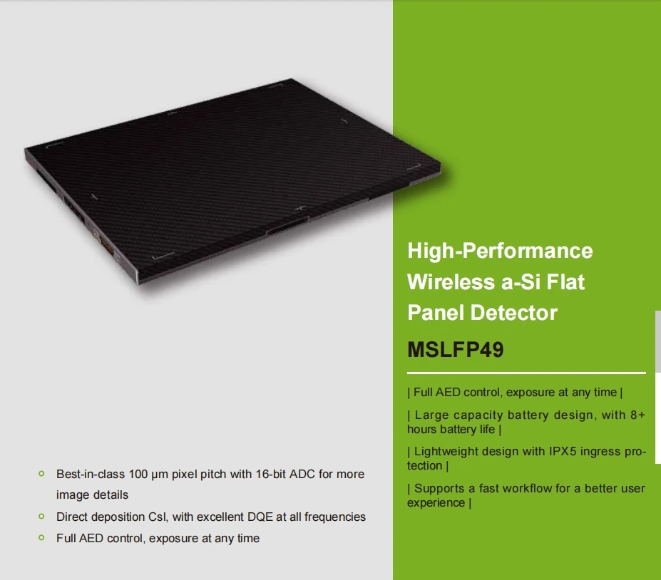 Iray 10*12 Inch DR Flat Panel XRay Detector  Medical Diagnosis Wireless Excellent Image  X Ray Detector