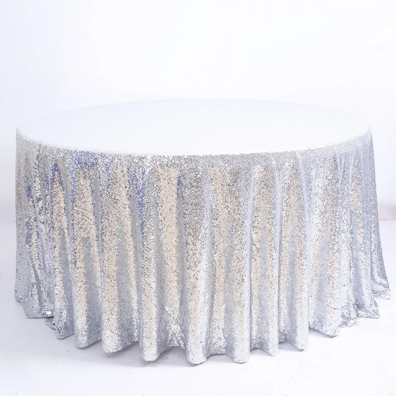 Buy Fashion Round 3mm Sequin Party Banquet Event Table Cloth Glitter Sequins Wedding Table Decoration Table Cloths