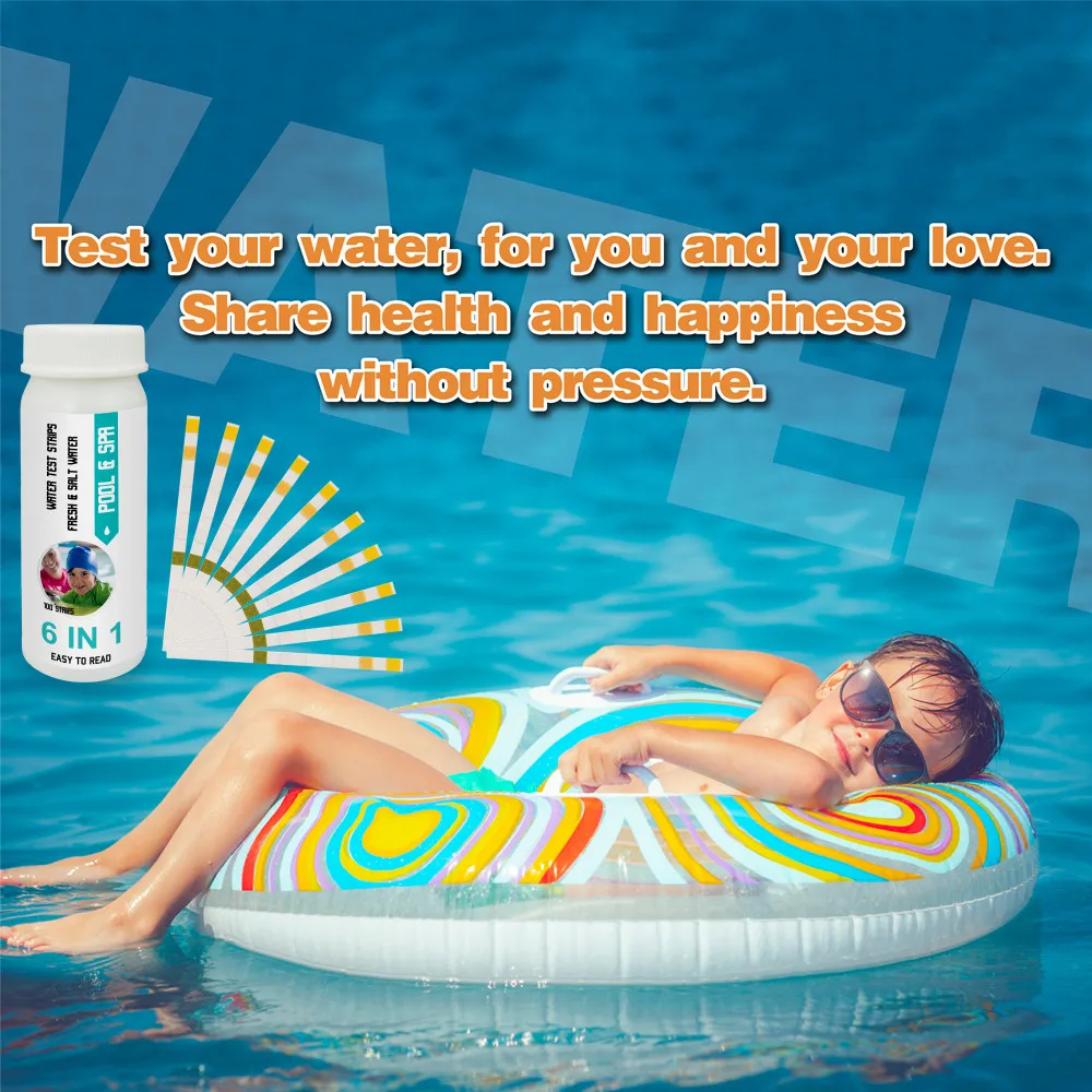 Производитель бассейн спа-ванна 6 в 1 воды тест-полоски для Твердость брома pH