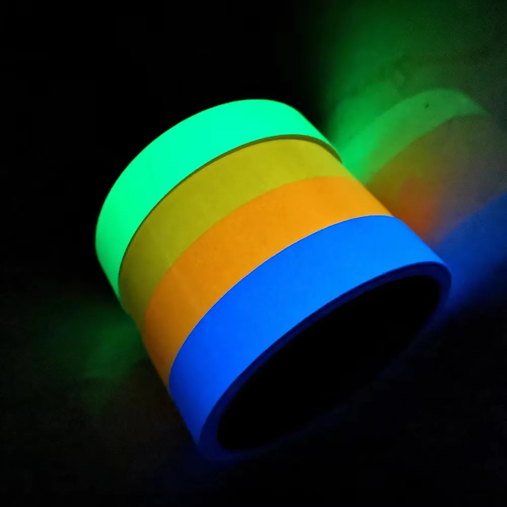 factory price colorful self adhesive high bright photoluminescent shine emergency safety traffic sign glow in the dark tape roll