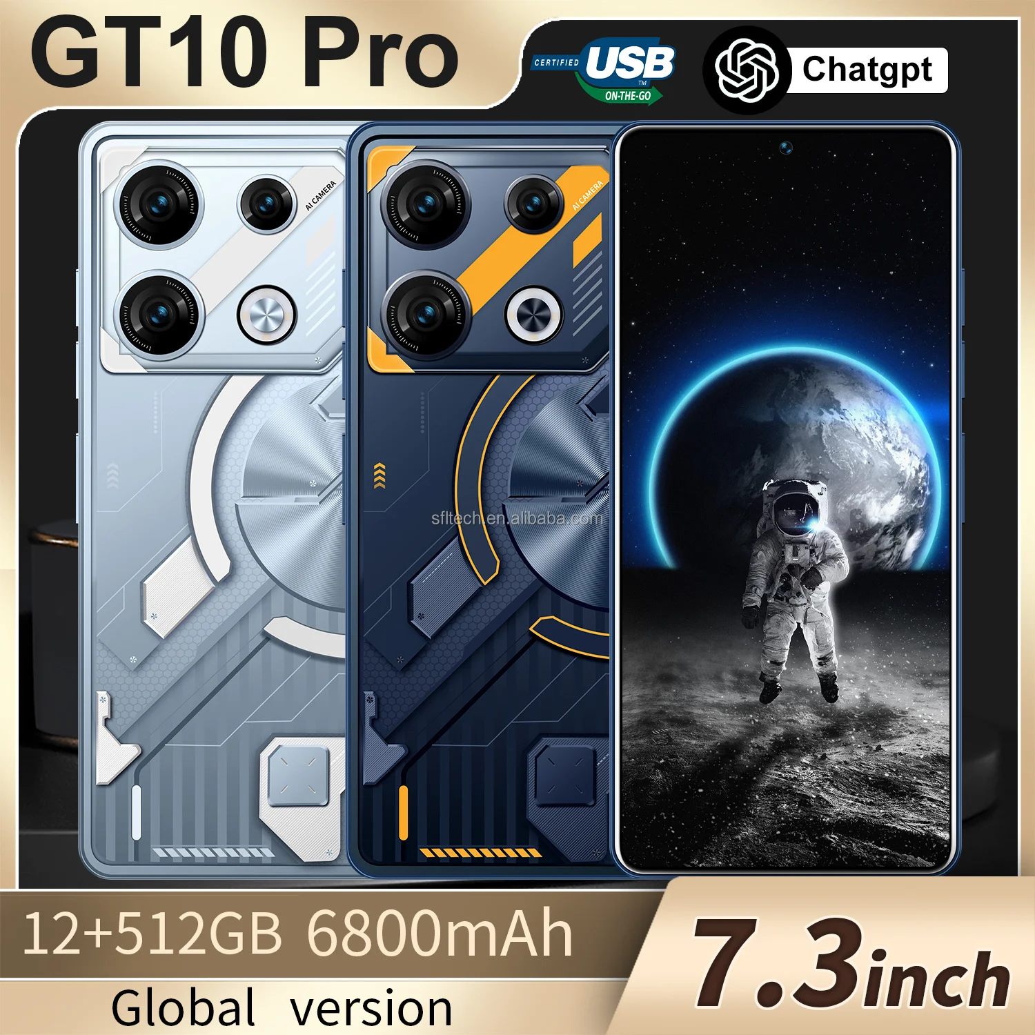 2024 Cellphone Original GT10pro 12GB512GB 5G Smartphone 6.8inch Unlocked dual card 5G Phones Android 14 Mobile phones