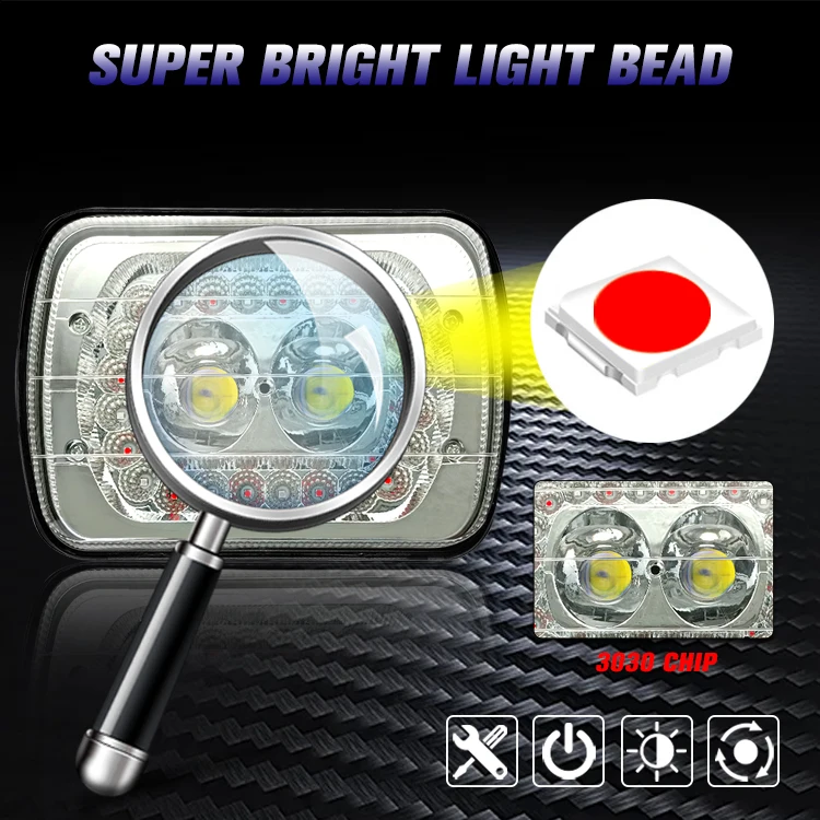 car accessories led lens led fog lights white yellow+colors flashing 7 inch led headlight led lights for motorcycle truck lights