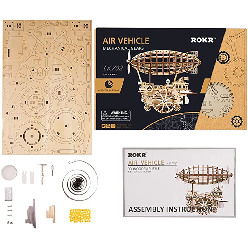 CPC Сертифицированный Robotime Rokr креативный подарочный набор LK702 дирижабль 3D DIY деревянные пазлы для взрослых
