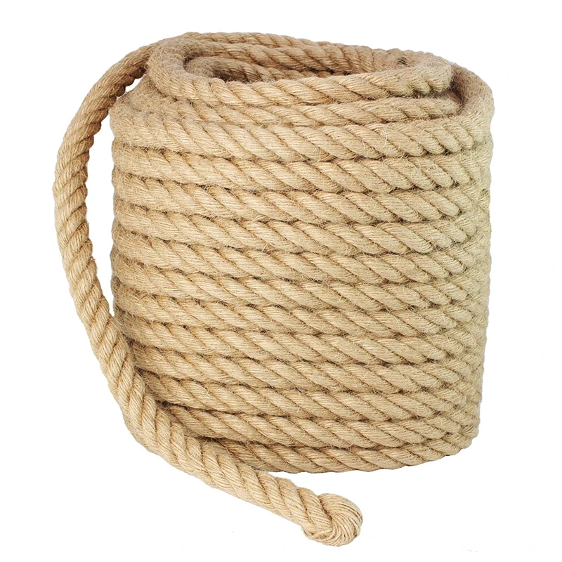 Jute Rope Twisted Manila Rope Hemp Rope for Craft Dock Decorative Landscape Home Decorating, Cat Scratching Post