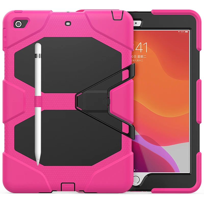 Water resistant heavy duty case for iPad 10.2 inch 7th Generation with strong kickstand