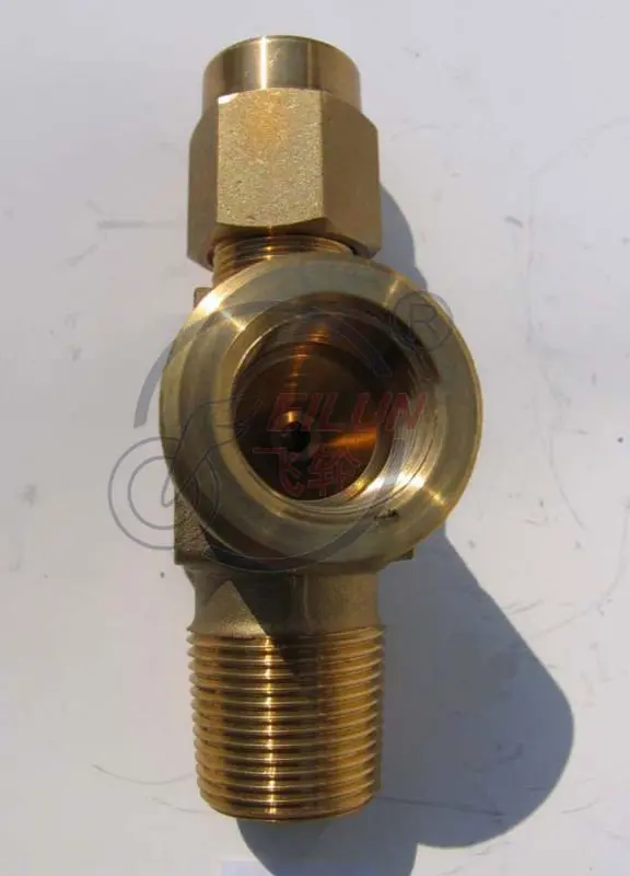 Needle type oxygen nitrogen air gas tank valve QF-7 inlet PZ27.8 outlet G5/8 made in brass