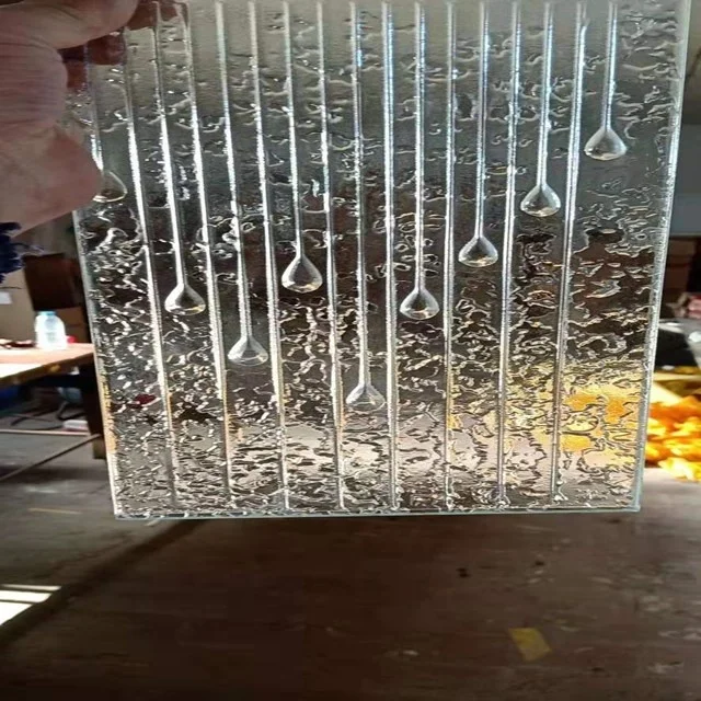 3mm Hot Melt Glass Art Wall Decor Customized Design Textured Patterned Kiln Cast Tempered for