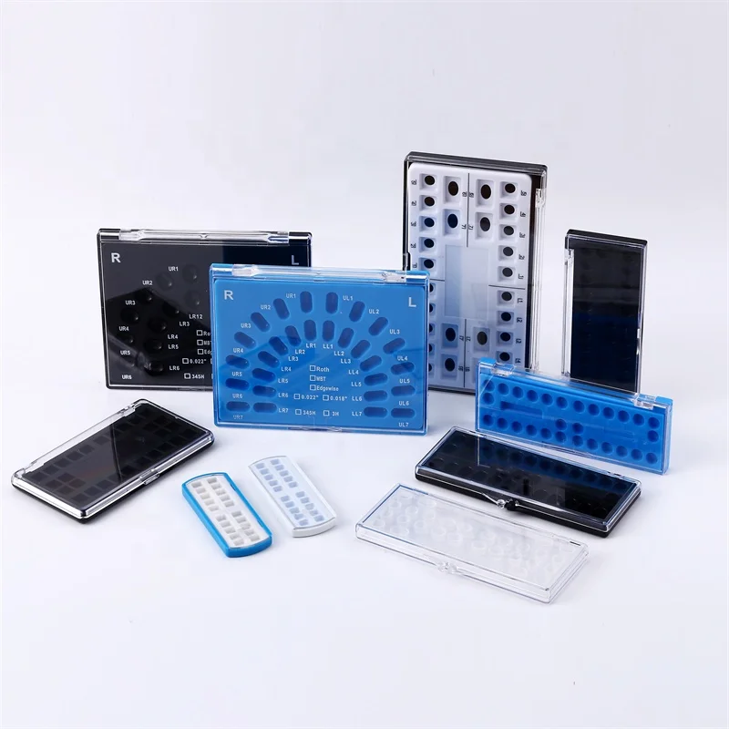 Orthodontic acrylic box Bracket Cases Plastic Packaging box for dental lab