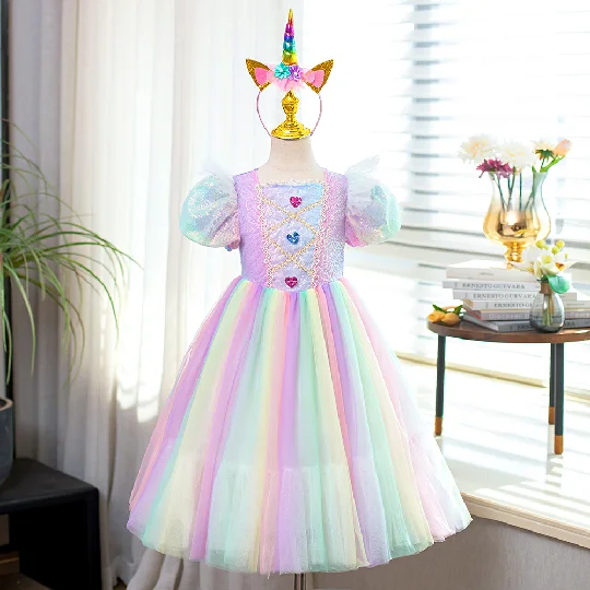 SB23   Wholesale Children Halloween Party A Line Frocks Designs Formal Kids Model Dresses For Girls