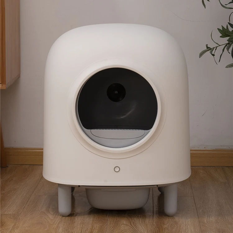 Cube Shape Pet Litter Box Auto Self-Cleaning Cat Litter Box With Wifi  APP