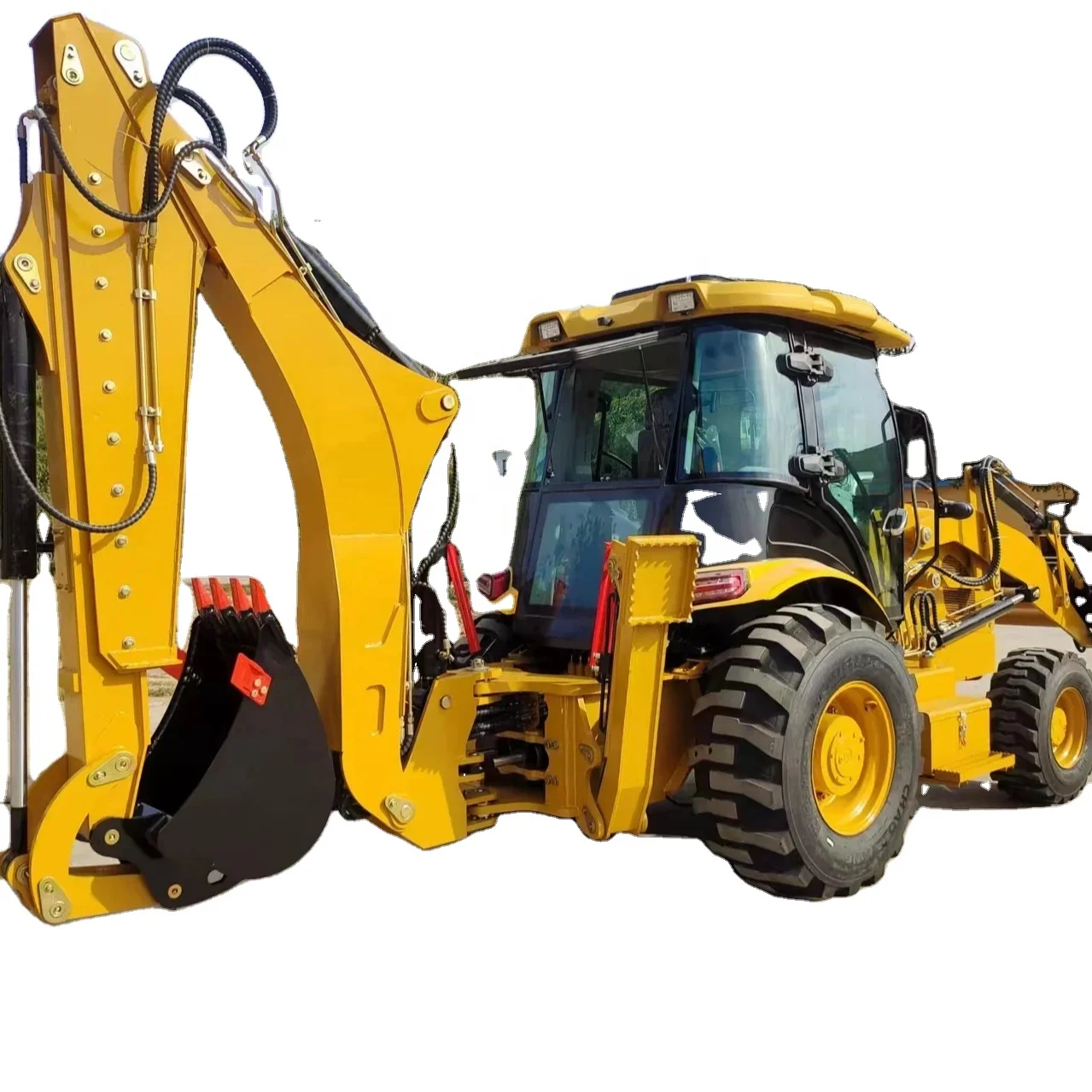 New backhoe loader Cummins engine with telescopic boom