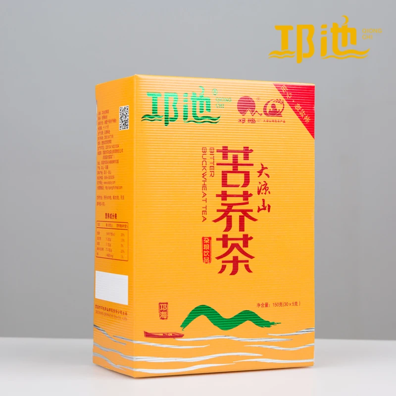 Buckwheat tea Qiongchi organic roasted tartary buckwheat tea with gift box for skin whitening tea detox and weight loss