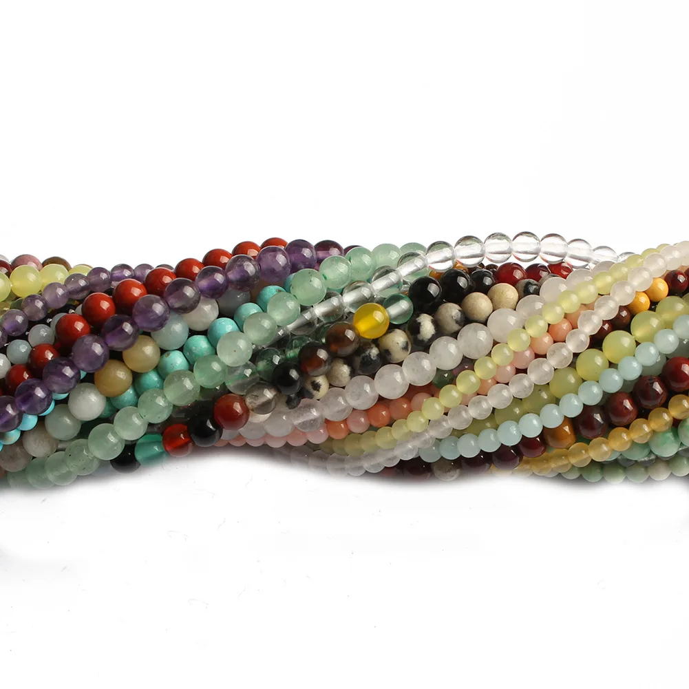 4/6/8/10mm Crystal Healing Gemstone Beads Loose Gemstone Stone Round Beads for Jewelry Making