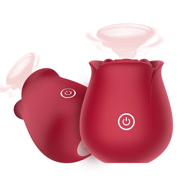 Sheyay Red Rose Shaped Suction Couples Sex Toy Vibrator Flower Adult Products Sexual The Sucking Rose Vibrator For Women