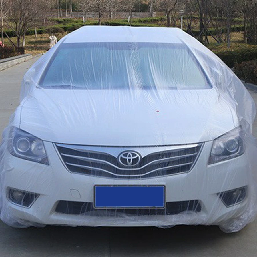 Высококачественная простая в использовании одноразовая прозрачная Пылезащитная Водонепроницаемая полиэтиленовая Защитная крышка для автомобиля SUV