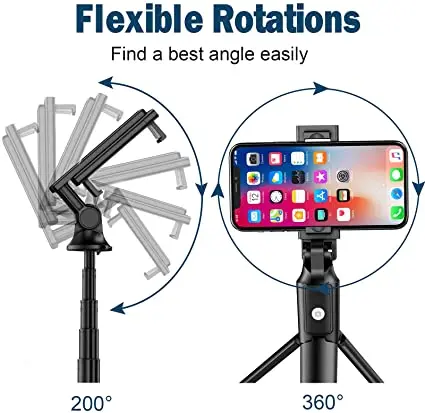 Slamoe Q02s Gimbal Wireless Professional Mini 360 Tripod Blue tooth Flexible Selfie Stick